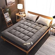 Memory Foam Mattress Japanese Futon Floor Mattress, Memory Foam Futon Mattress, Quilted Bed Mattress Topper Foldable Mattress, Twin Full Queen (Color : Orange, Size : 100 * 200cm)