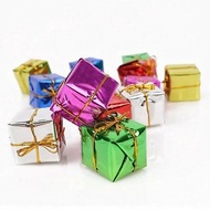 12pcs Mini Christmas Ornaments Foam Gift Xmas Hanging Drop Xmas Gift Pendants Ornaments Box Tree Box Foam Square