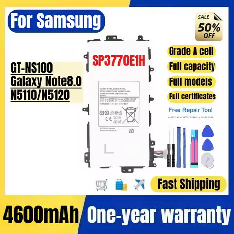 SP3770E1H for Samsung GT-NS100/Galaxy Note8.0/N5110/N5120 Tablet Battery High Quality Replacement Ba