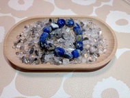 閃靈鑽碎石+藍瑪瑙手串