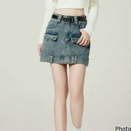 🔥🔥สินค้าขายดี🔥🔥 #สินค้านำเข้า 🇨🇳🎏🎎 กระโปรงยีนส์ รุ่น 👉 W-66802 👈 แฟชั่นสุดฮิต ผ้าดีงานดีมาก งานน่ารั