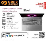 Lenovo LOQ 15ARP10E 83S00044MJ LAPTOP (AMD Ryzen 7 7735HS, 16GB, 512GB, 15.6" FHD, RTX 4050 6GB, OFF