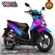Decal Beat Fi 2013 2014 2015 Full Body Stiker Beat Fi 2014 Full Body Striping Beat Fi Bunglon Biru M