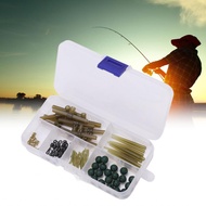 Swivels Carp Fishing Accessories Kit  71Pcs/7Set Anti Tangle Sleeves Side Bends with Storage Box for