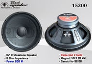 Speaker Komponen Black Spider 15 Inch BS 15200M BS 15200 M BS15200M BS 15200 600 Watt Original