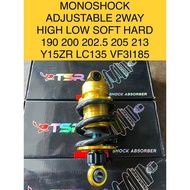 ADJUSTABLE 2 WAY MONOSHOCK ABSORBER 190MM 200MM 202.5MM 205MM 213MM TSR KOZI FOR Y15ZR LC135 VF3I185