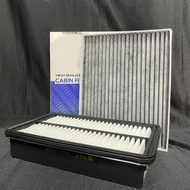 Combo (2 Piece) Air conditioner filter (5-layer HT carbon) + Engine filter for Hyundai Creta, Starga