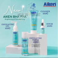 AIKEN BHA PHA Pore Refining Cleanser 100g/ Exfoliating Gel 100g/ 10% AHA BHA PHA Serum 15ml/ Exfolia