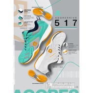 APACS INDOOR/BADMINTON SHOES AGGRESSIVE 517 FREE SHIRT + SOCK