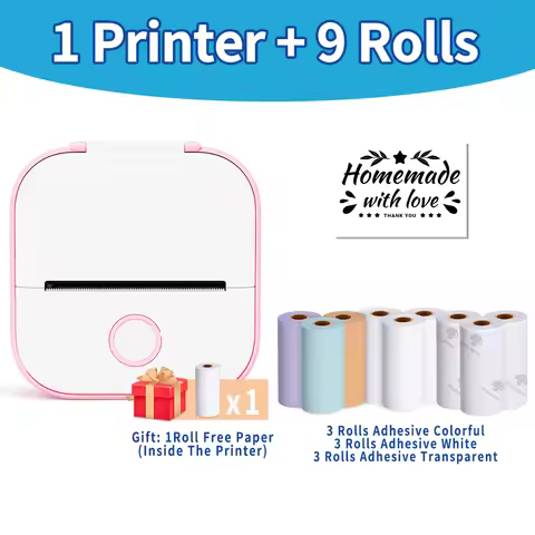 Phomemo T02 Portable Mini Thermal Printer Wirelessly BT 203dpi Photo Label Memo List Printing With U