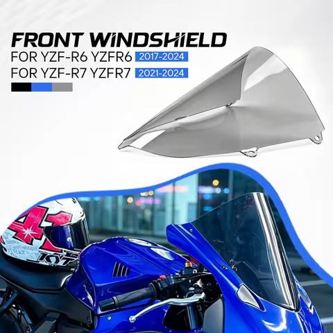 Motorcycle Front Windshield Windscreen Screen Accessories For Yamaha YZF R6 YZFR6 2017-2023 yamaha R