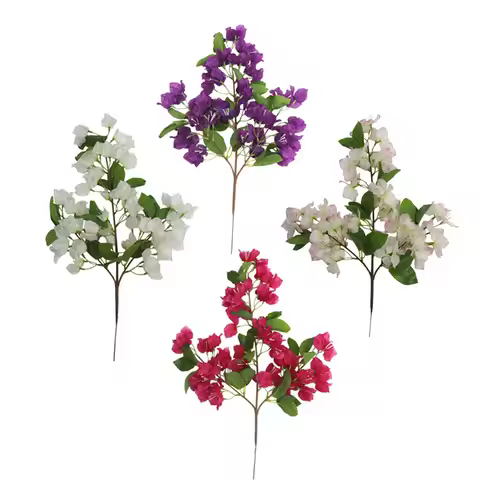 2pcs Artificial Bougainvillea glabra Flower Branch For Plant Wall Background Wedding Party Home Hote