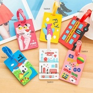 Carton Silicone Luggage Tag Shipping Card Creative Boarding Pass Tag
