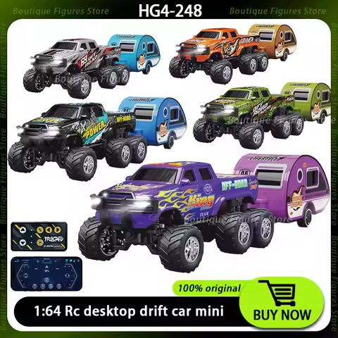Mini 1:64 Rc Car HG4-248 2.4G Off-road High-Speed 6-wheel Alloy USB Remote Control Car Children's To
