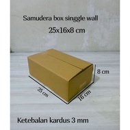 Cardboard box size 25x16x8 cm plain single wallST kotak