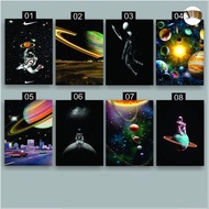 Wall decoration astronaut planet space decoration home display decoration MDF wood poster