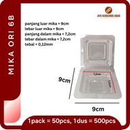 Mika Kue 6B | Mika snack ukuran 6 | Mika plastik bening | Mika kue sus | Mika bolu kecil | Box snack