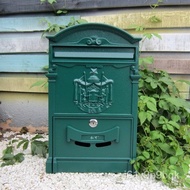 YQ6 Retro Mailbox Villas Post Box European Lockable Outdoor Wall Newspaper Boxes Secure Letterbox Garden Home Decoration