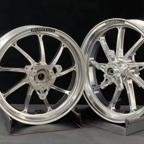 Forged Aluminum Wheel Rims VESPA Front and Rear Set for VESPA Racing Motorcycle Parts Silver Wheels！