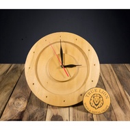 ....!! ROUND CLOCK WALL CLOCK/ UNIQUE CLOCK MAHOGANY WOODEN CLOCK
