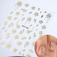 5D Embossed Floral Nail Stickers