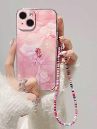 Funda De Teléfono Transparente Con De Brazalete Con Estilo De Moda Con Estampado De Mármol, Rosa Y Tusul Para Iphone 15, Samsung P14promax, 3d Cartoon P13, Cartoon Painting P11, Anticaídas Xr 78ges2, Xs, Samsung Series A03s, A03core, A04, A12, A13, A14, A21s, A22, A23, A24, A32, A33a34, A5, A51, A52, A53, A54, A71, A72, A73, S20fe, S21, S22 Y Xiaomi, Series Redmi Como Redmi 9, Redmi 9a, Redmi 10a, Redmi 10c, Redmi Note9, Redmi Note10, Redmi Note11, Redmi Note12, Redmi 12 Y Redmi 12c.