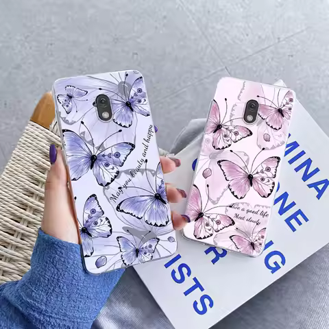 For Nokia 215 220 235 4G 2024 Case Luxury Phone Case For Nokia215 4G 2024 Butterfly Flower Clear Sof