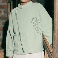 HIJAU KEMEJA SOLERAM - DRU Beskap Shirt - Sage Green Boys' Beskap Shirt/ kemeja budak lelaki