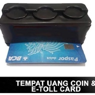 DB64>> 3-slot Car Coin Box/ 3-slot Car Coin Storage Box Premium Plastic Coin Box