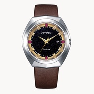 Citizen Eco-Drive Black Dial Brown Leather Strap Men Watch BN1010-05E