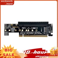 PCIe 5.0 X16 Expansion Adapter Card Split to X8+ X4+ X4 GEN5 Riser Card Half to Full Height for 2211