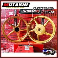 MUTAKIN Mags For Honda Click 125 Click 150 Click V1 V2 V3 Front Disc Rear Drum 1.6*1.85*14