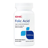 GNC健安喜Folic Acid葉酸400mcg*100粒/1000mcg*100粒非活性葉酸