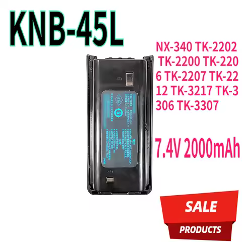 KNB-45L radio Battery 7.4V 2000mAh Compatible with NX-340 TK-2202 TK-2200 TK-2206 TK-2207 TK-2212 TK