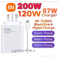 3 PIN 200W 120W 67W XIAOMI Mi 14 13 12T 11T 10 REDMI Note 13 12 11 POCO F7 F6 F5 TURBO TYPE C CABLE 