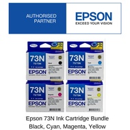 Bundle Epson 73N Black Cyan Magenta Yellow Ink Cartridge 73 for C79 C90 C110 CX3900 CX5500 CX5900 CX