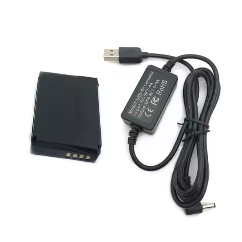 LP-E12 LP E12 Dummy Battery + USB Adapter Cable for Canon EOS M M2 M10 M50 M100 M200 Kiss M Cameras 