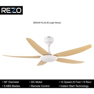 Rezo DC Motor Remote Ceiling Fan 56”/ 42” 5 Blades | Zeron 56 Plus