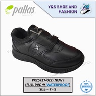 Pallas Black School Shoes FULL PVC WATERPROOF | Kasut Sekolah Hitam Budak Sekolah Rendah Pallas PX25