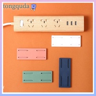 TONGQUDA Office Wall Mount Hanger Adhesive Hook Power Strip Sticker Socket Extension Cable Organizer Panel Holder Socket Holder