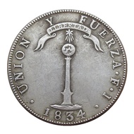Souvenir Retro Style Factory Price Silver Dollar Chile 1Peso League 1834 Issue Foreign Copy Commemor
