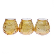 [Yellow - 3 sizes] Combo of 3 jars of lotus bud-shaped scented candles Eden Candle FTRAMART (Size op