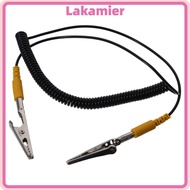 LAKA Coiled Cord, 180cm / 71" 2mm Anti-Static ESD Grounding Cable, Male-to-Female Polyurethane PU,Me