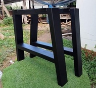 MPT2Wood-Steel ขาโต๊ะเหล็ก ขาโต๊ะ รุ่นใหญ่จำโบ้ MPT-30 สีดำด้าน (1คู่) ก60xส70cm อักษรA เหล็ก 4"x2"น