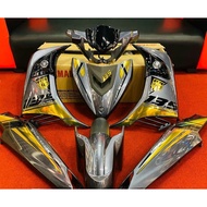 Cover Set Custom LC135 V4/V5/V6/V7 Grey Chrome Sticker Special Edition Original Yamaha Cover Set LC1