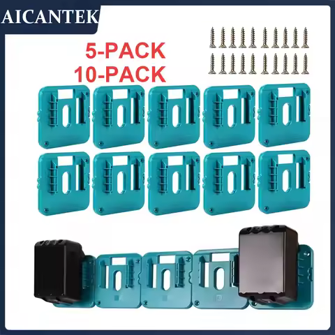 5PCS/10PCS Battery Holder Wall Mount for 18V Makita BL1860 BL1850 BL1840 BL1830,Battery Bracket for 