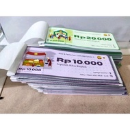 Print Cetak Kupon Voucher Vocher Luxury Art Paper kertas hvs a3