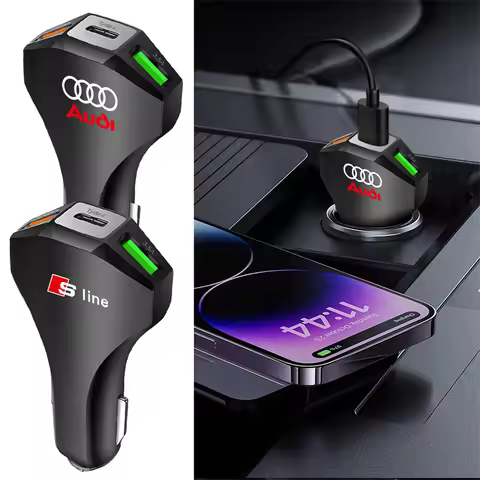 PD 35W Car Charger Mobile Cell Phone Fast Charging Adapter Auto Accessories For Audi A3 8P S3 8V A4 