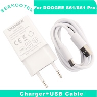 Original Doogee S61 Official Travel Charger Plug Adapter Type-C USB Cable Line Data Accessories For Doogee S61 Pro Smart Phone