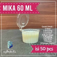 Tempat Saus Plastik 60 ml + Tutup Sambung 1 dus isi 40 pack Cup Sambal Sauce Container Isi 50 pcs Ta